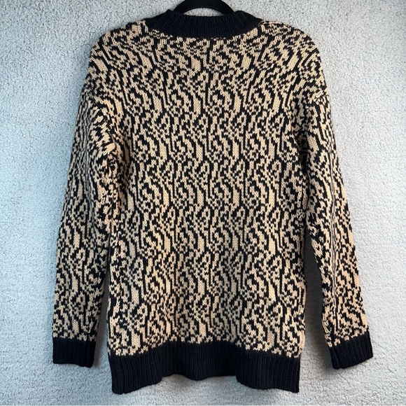 Elie Tahari Sweater Womens XS Cashmere‎ Animal Print Cardigan Formal Preppy - Picture 3 of 13